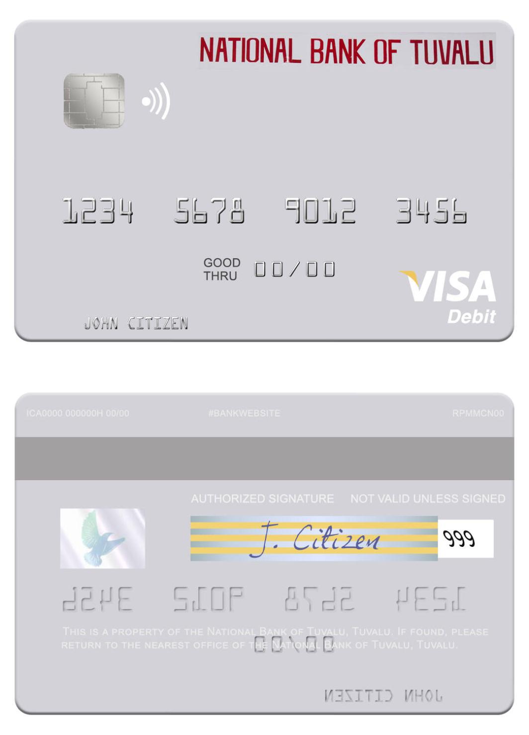 Tuvalu National Bank of Tuvalu visa debit card
